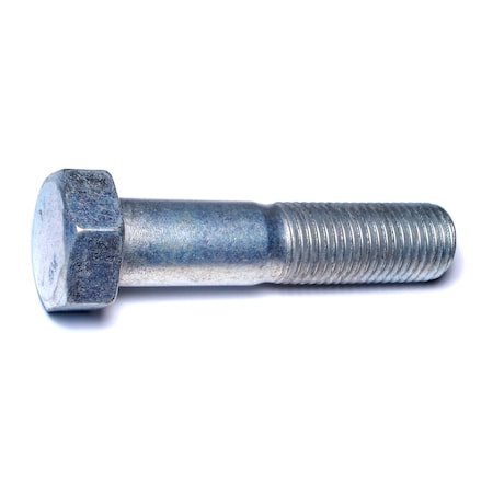Midwest Fastener Grade 5, 1-1/4"-7 Hex Head Cap Screw, Zinc Plated Steel, 5-1/2 in L, 2 PK 07594